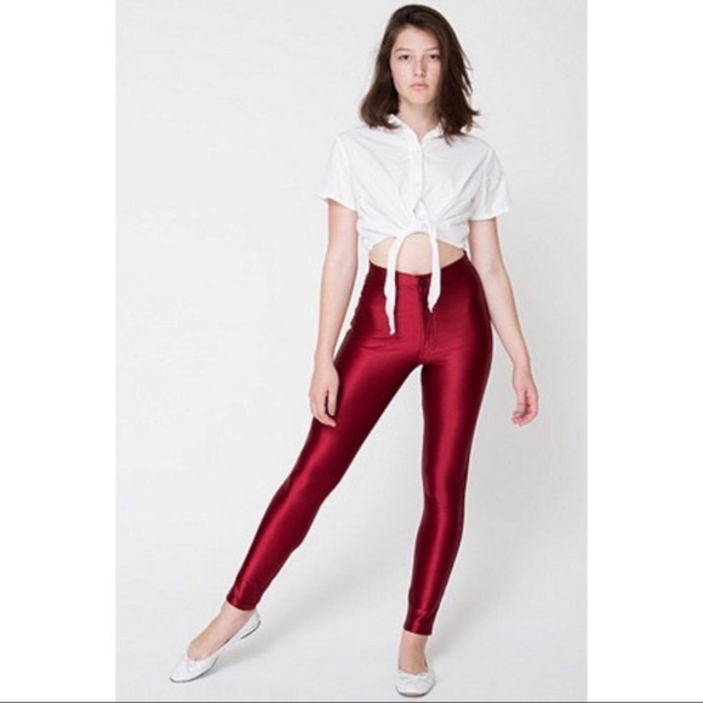 American Apparel Cranberry Disco Pants